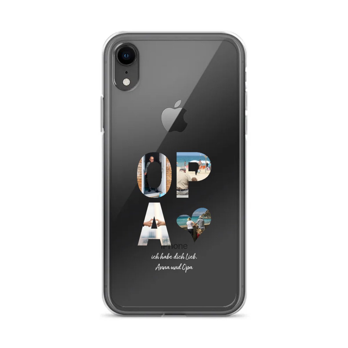 Personalisierte iphone handy - hülle für Opa - OPA Schriftzug und dein Bilder - Magnifa